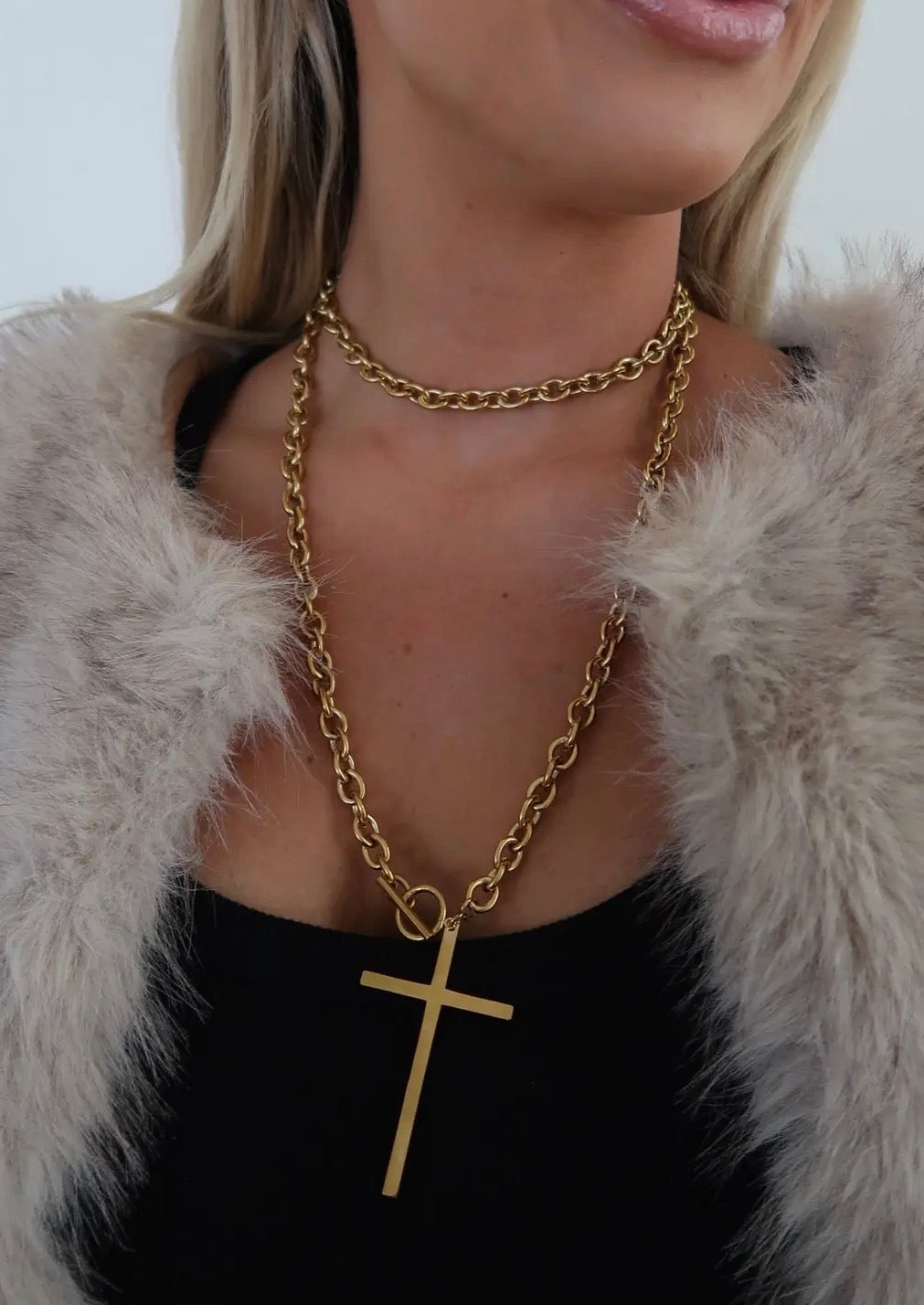 Wrap Around Cross Necklace