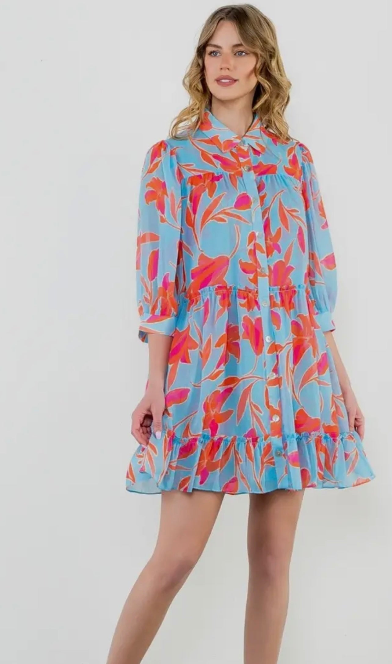 Floral Button Up Dress