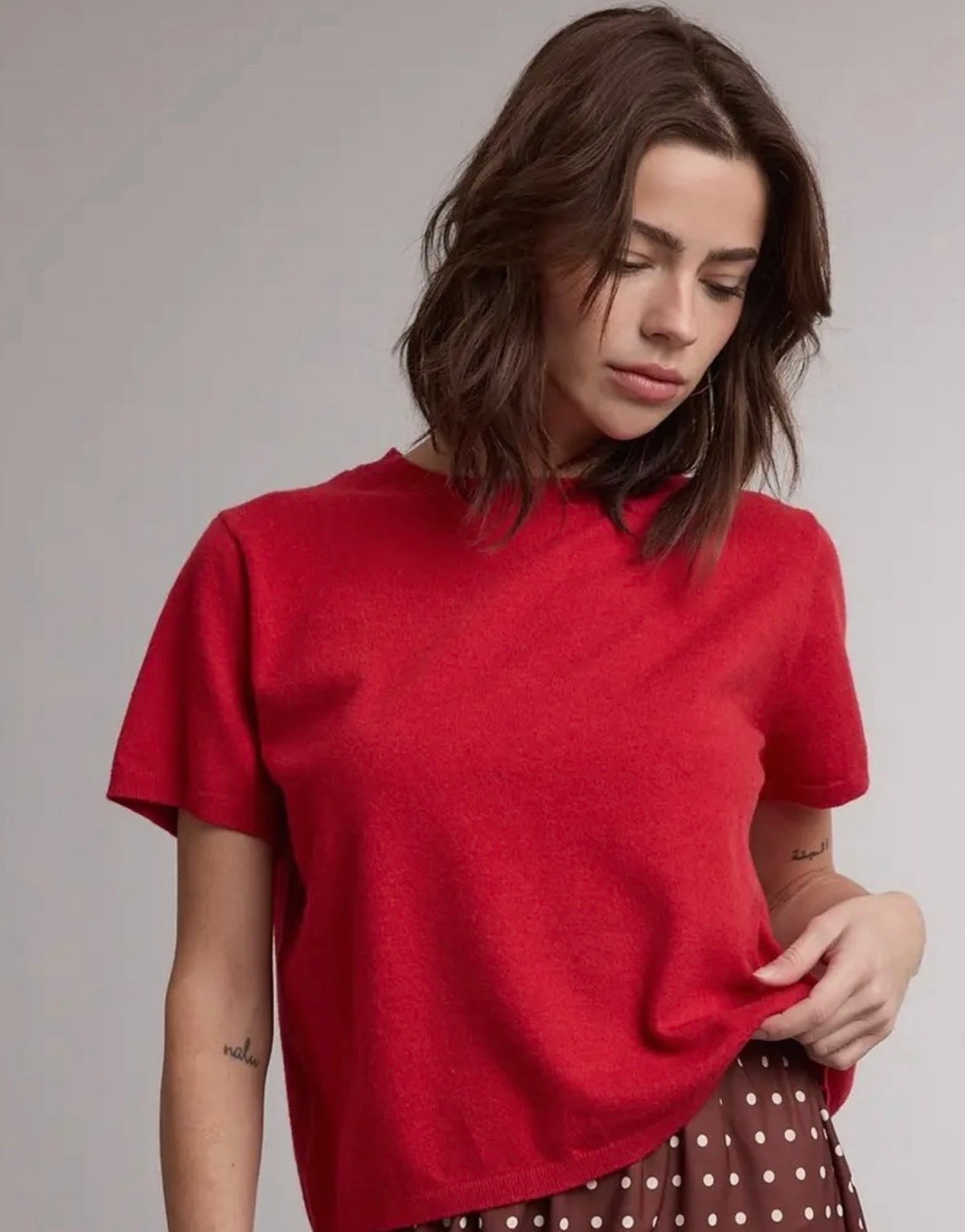 Red Sweater Top