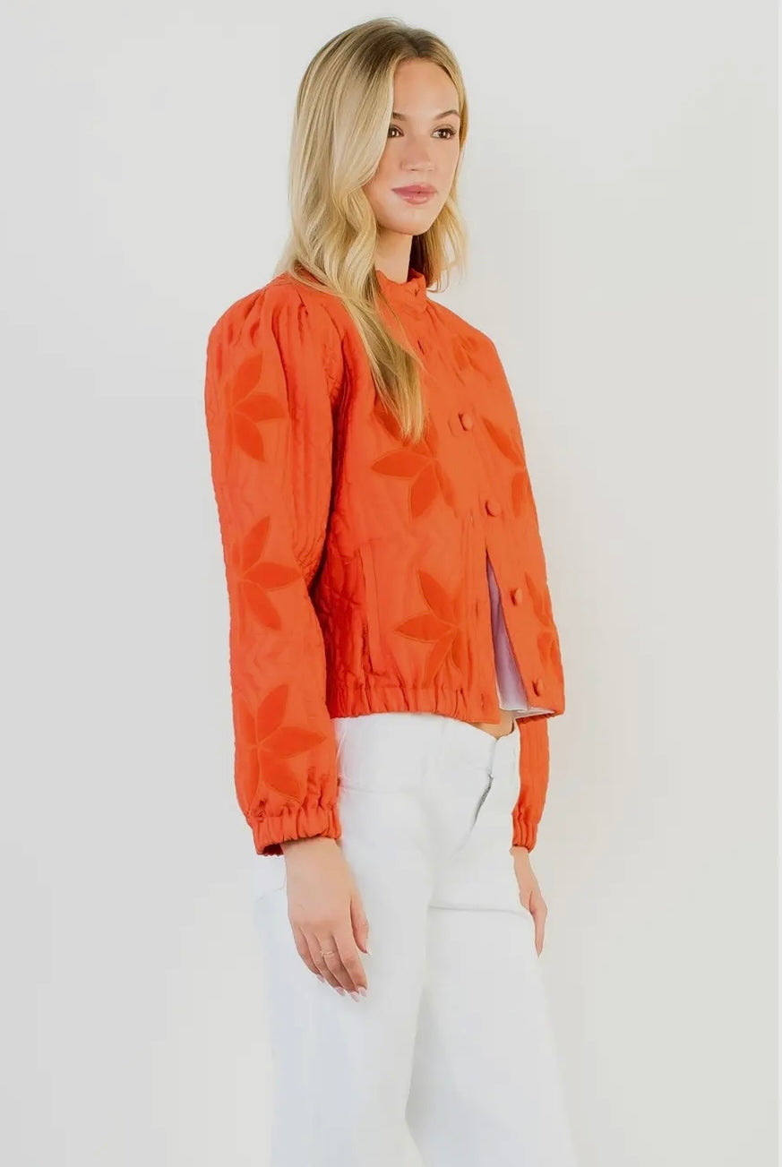 Velvet Flower Quilted Jacket