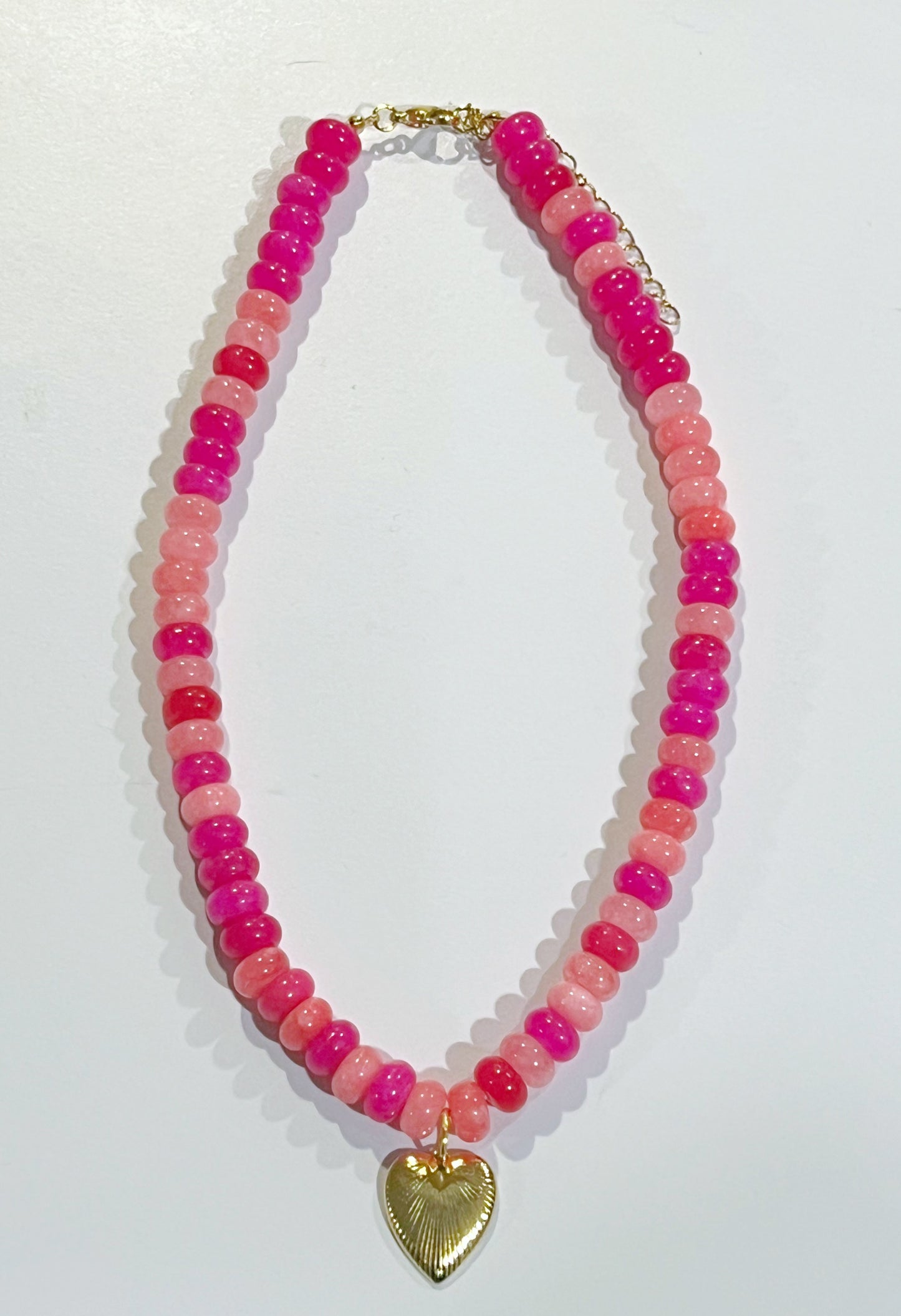 Hot Pink Gemstone Necklace
