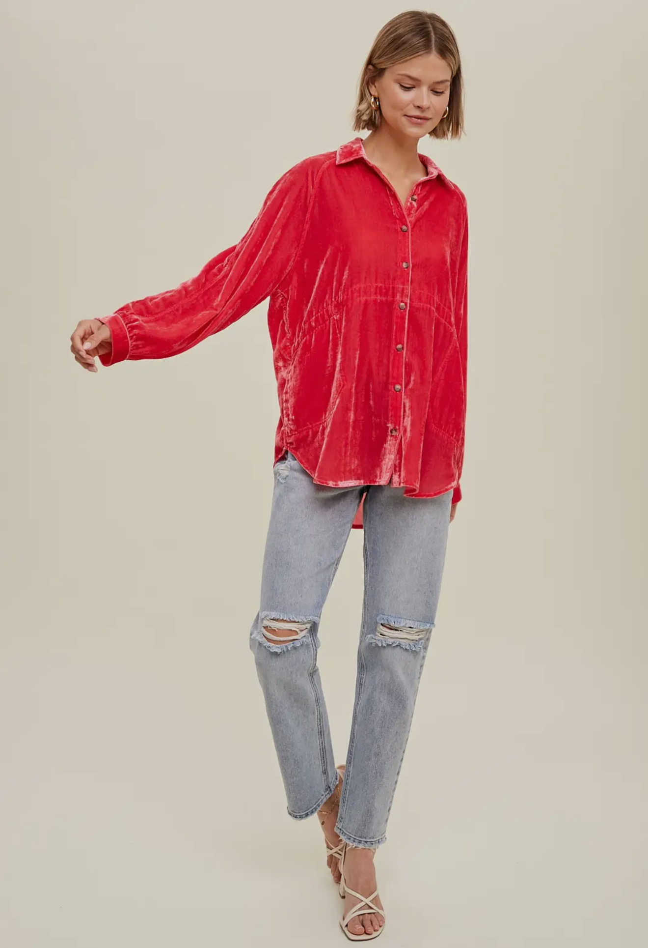 Candy Crushed Velvet Top