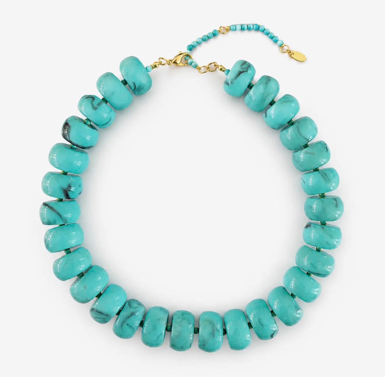 Chunky Resin/Natural Stone Necklace
