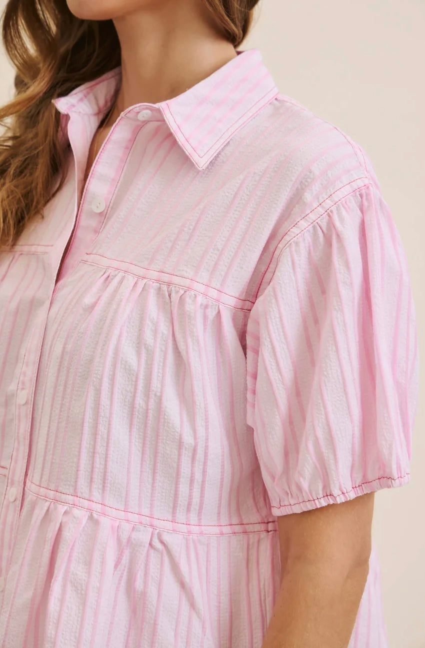 Pink Tiered Top