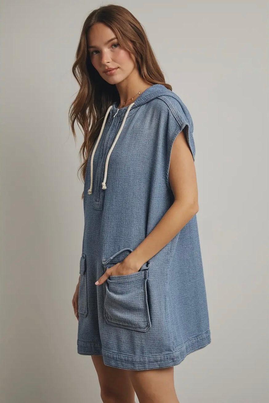 Denim Hoodie Dress