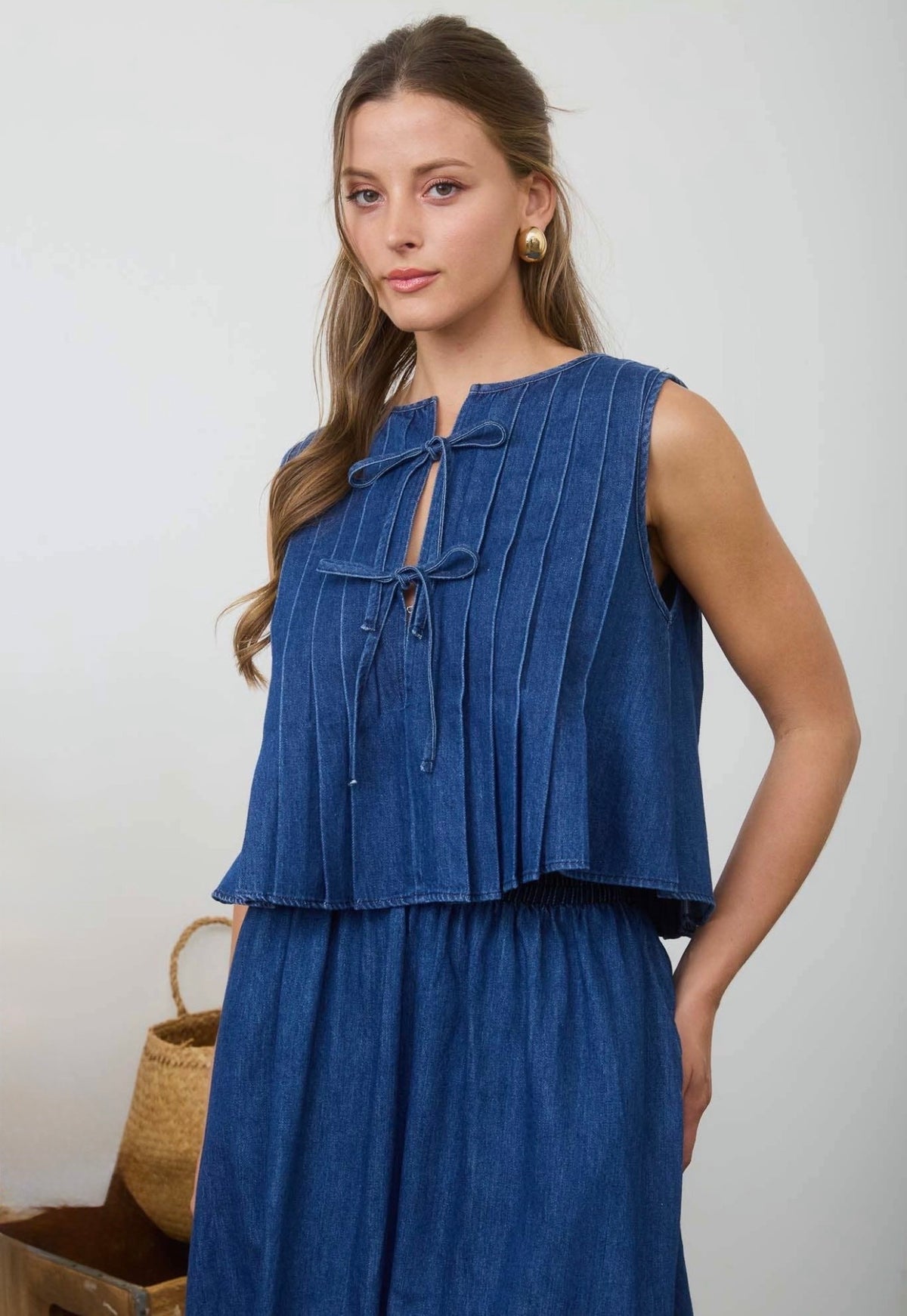 Denim Skirt Set