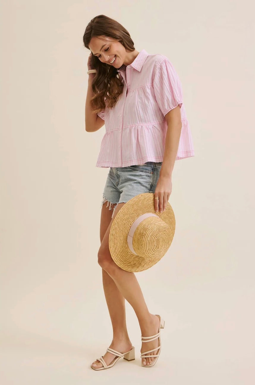 Pink Tiered Top
