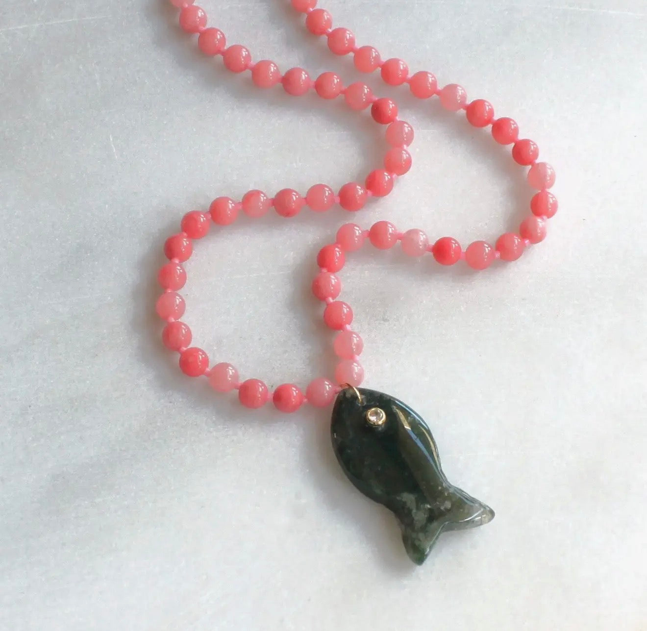 Calla Beaded Fish Necklace