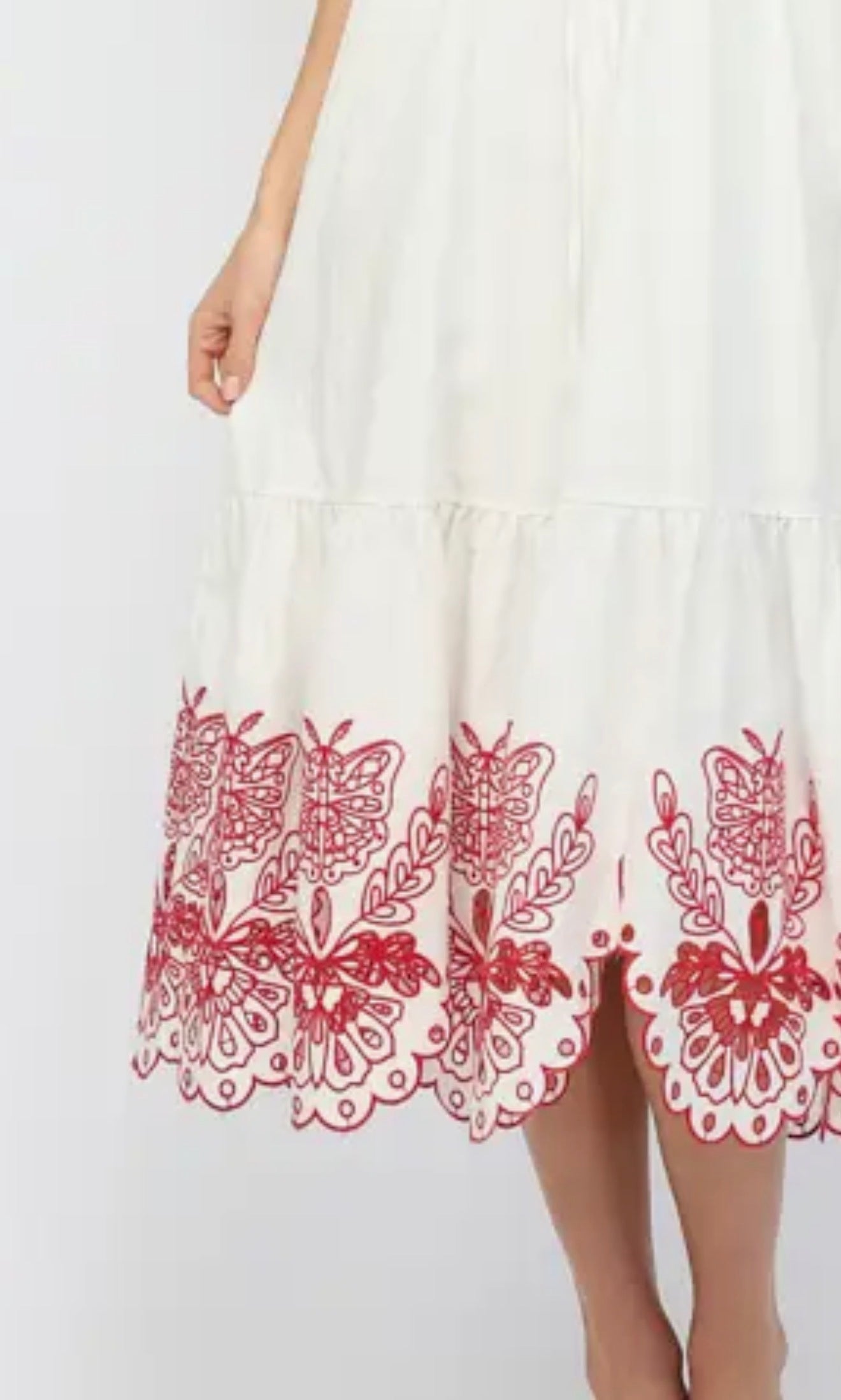 Embroidered Butterfly Dress