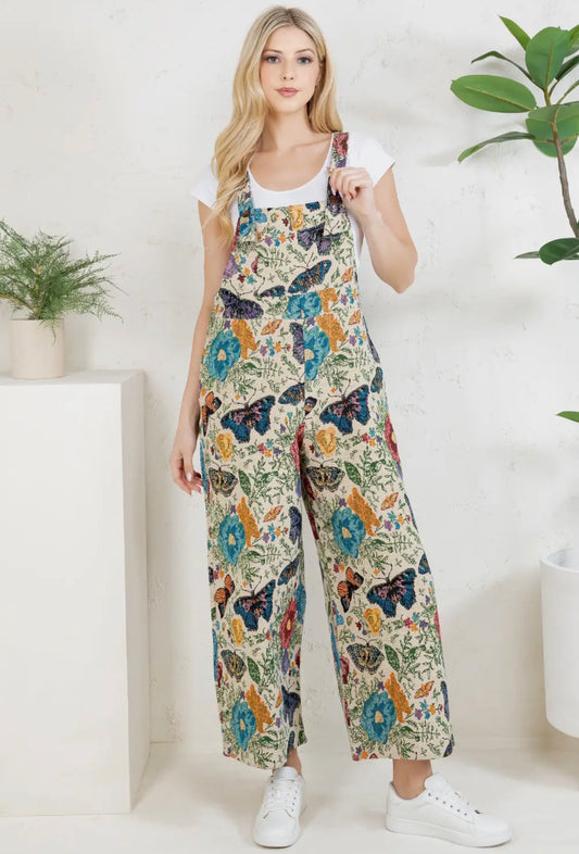 Butterfly Tapestry Overalls