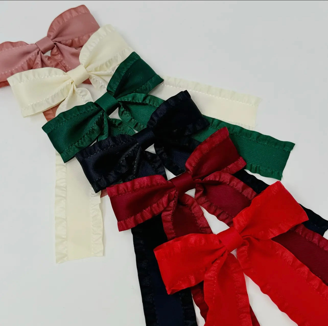 Frill Bow Hairclips