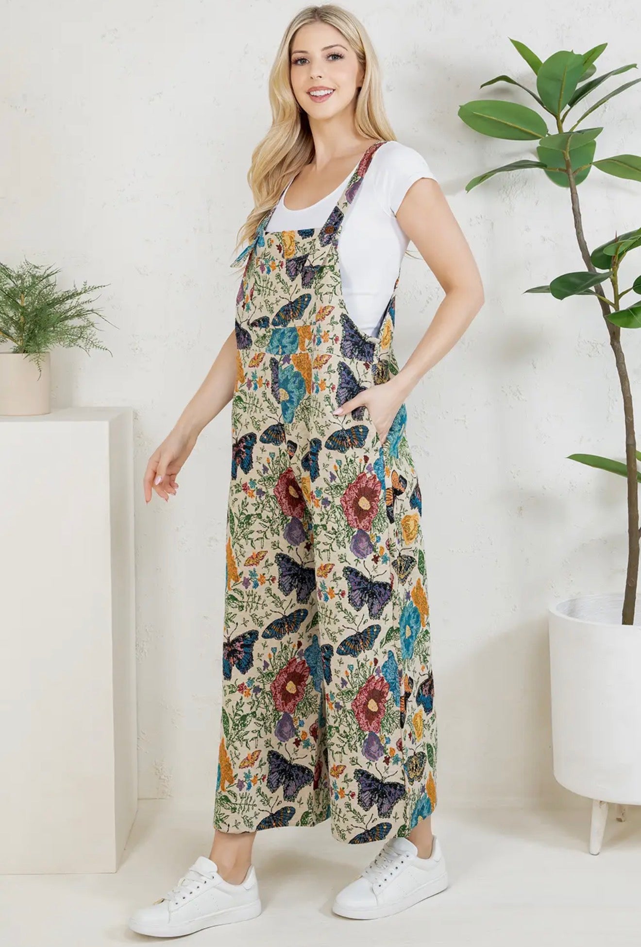 Butterfly Tapestry Overalls