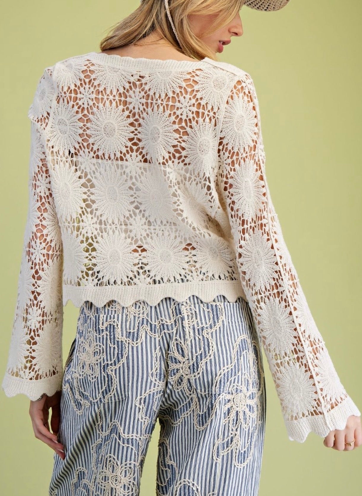 Natural Crochet Cardigan