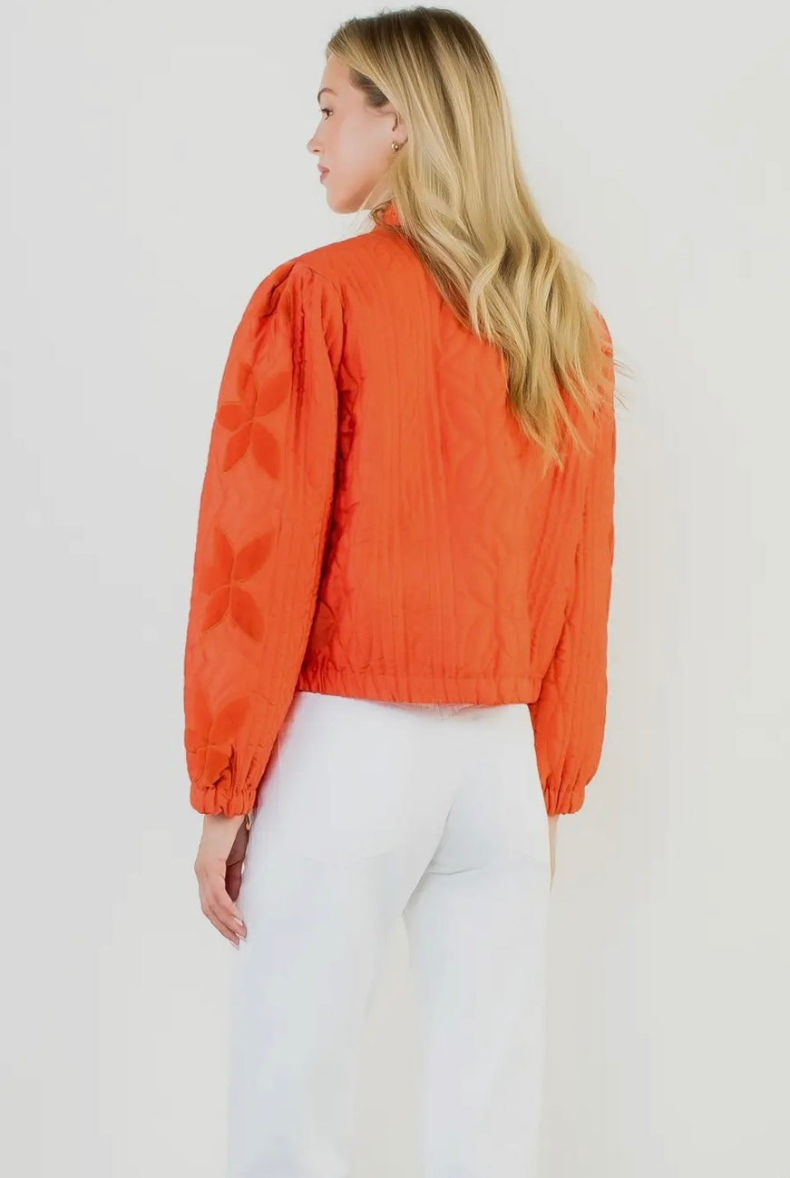 Velvet Flower Quilted Jacket