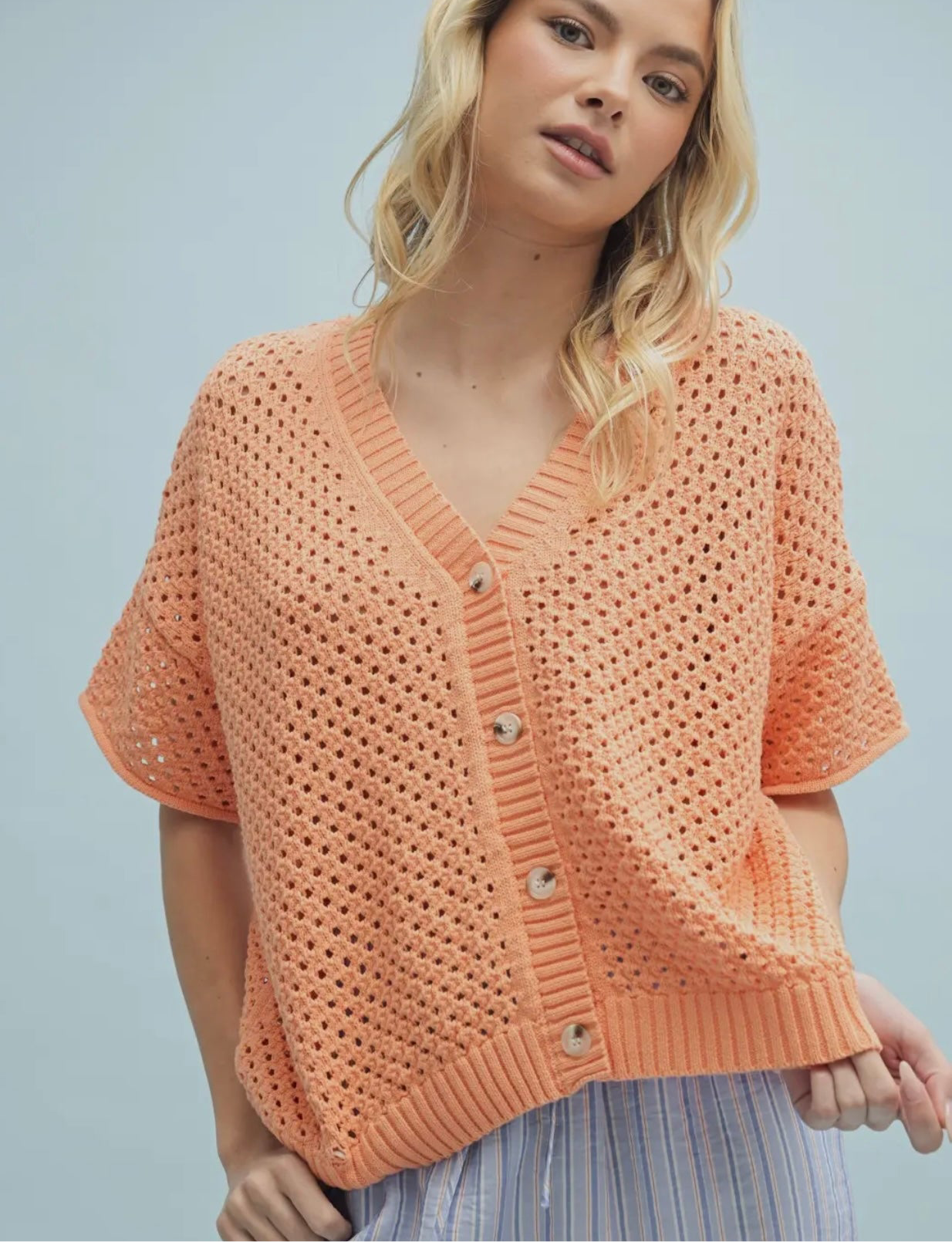 Button-Up Sweater Top