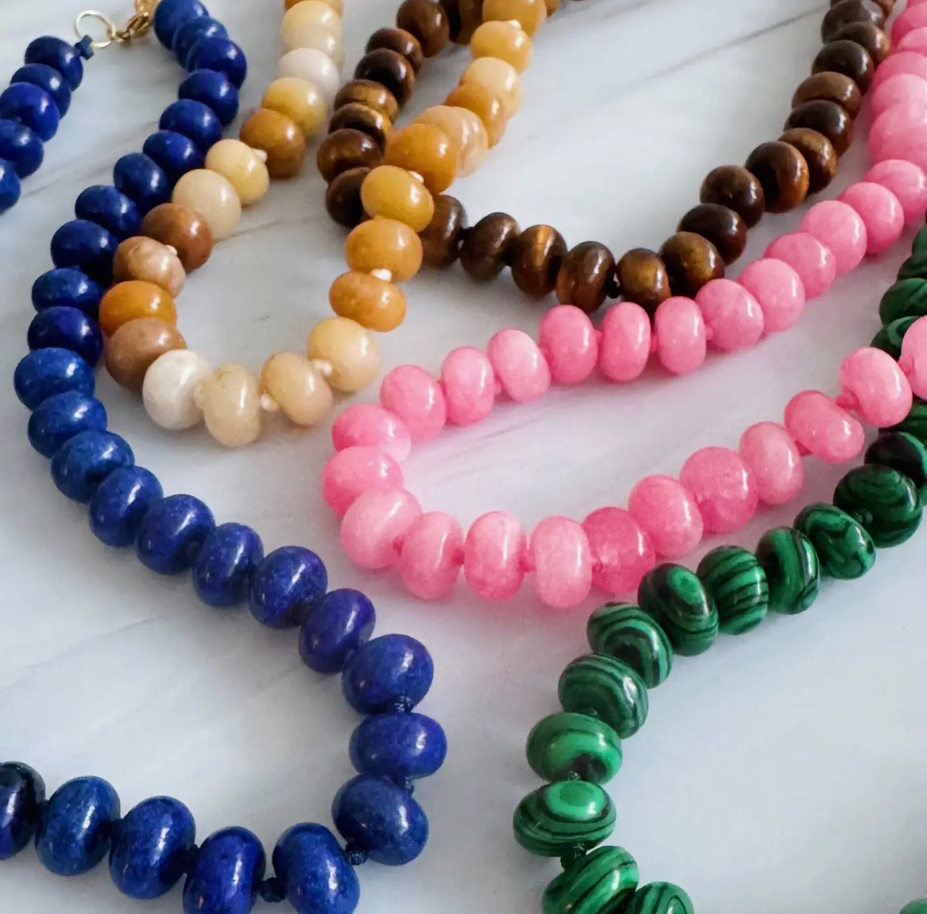 Refined Stone Bead Necklace