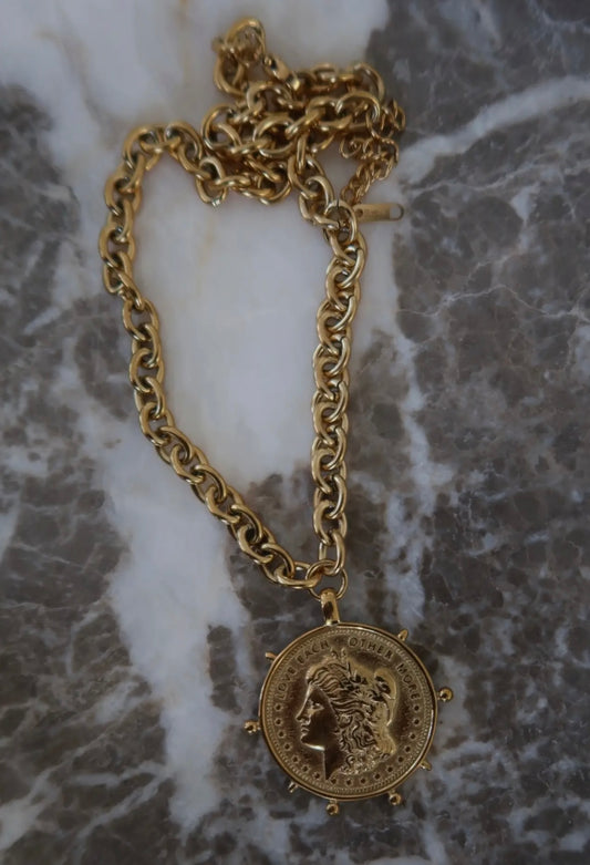 Coin Necklace- Gold