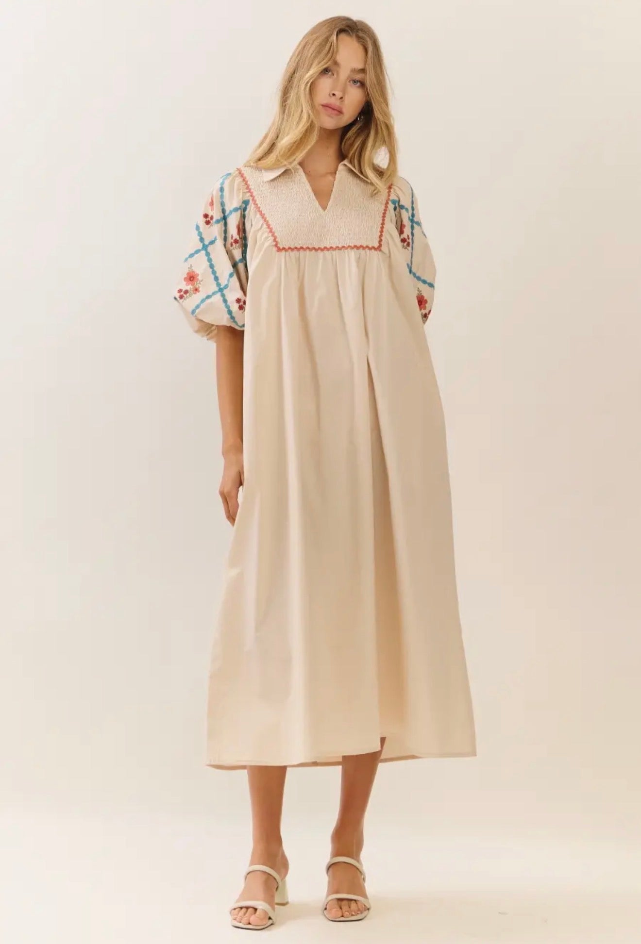 Poplin Midi Dress