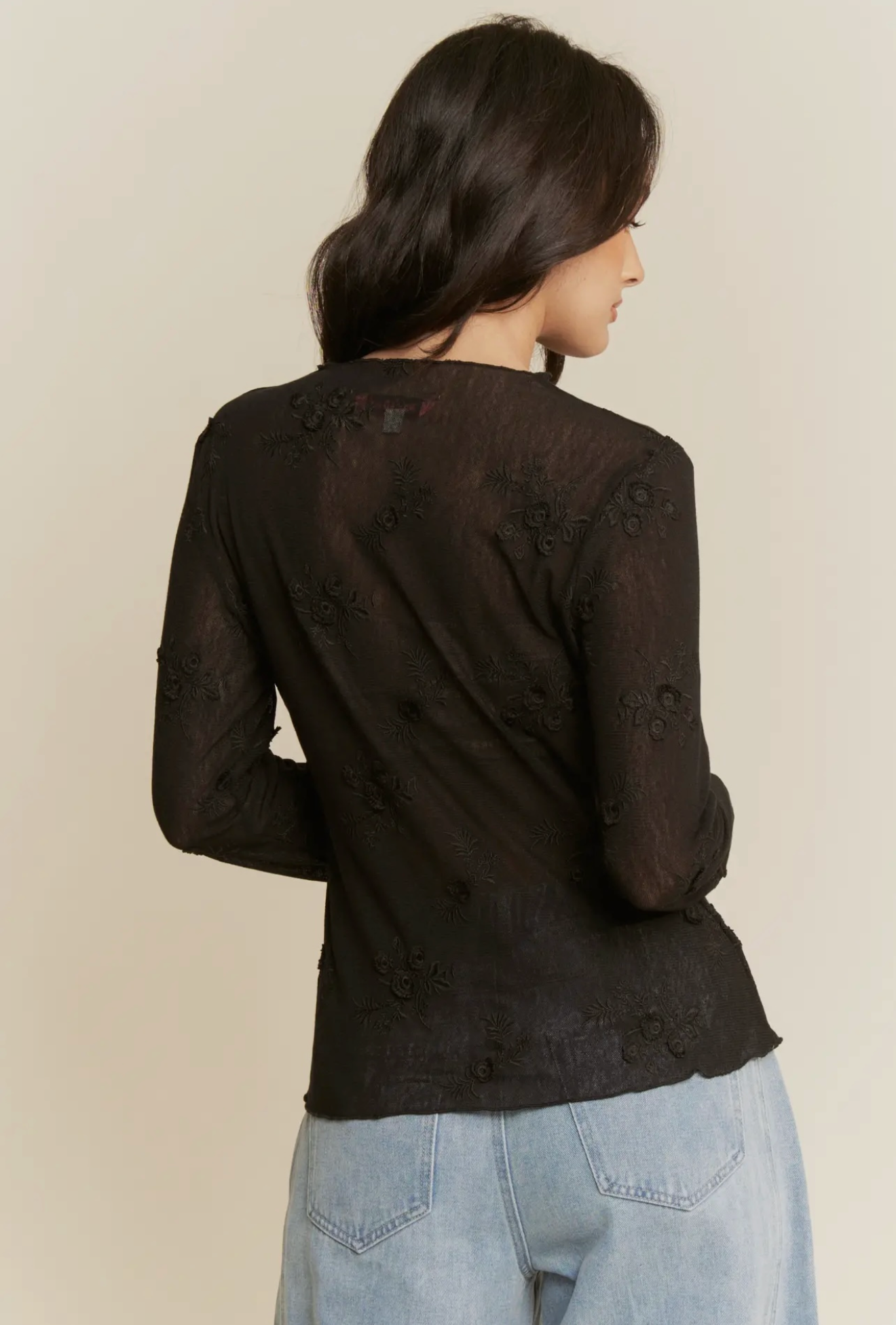 Floral Embroidered Mesh