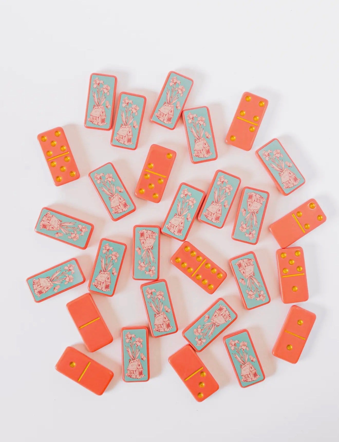 Fairy House Toile Domino Set
