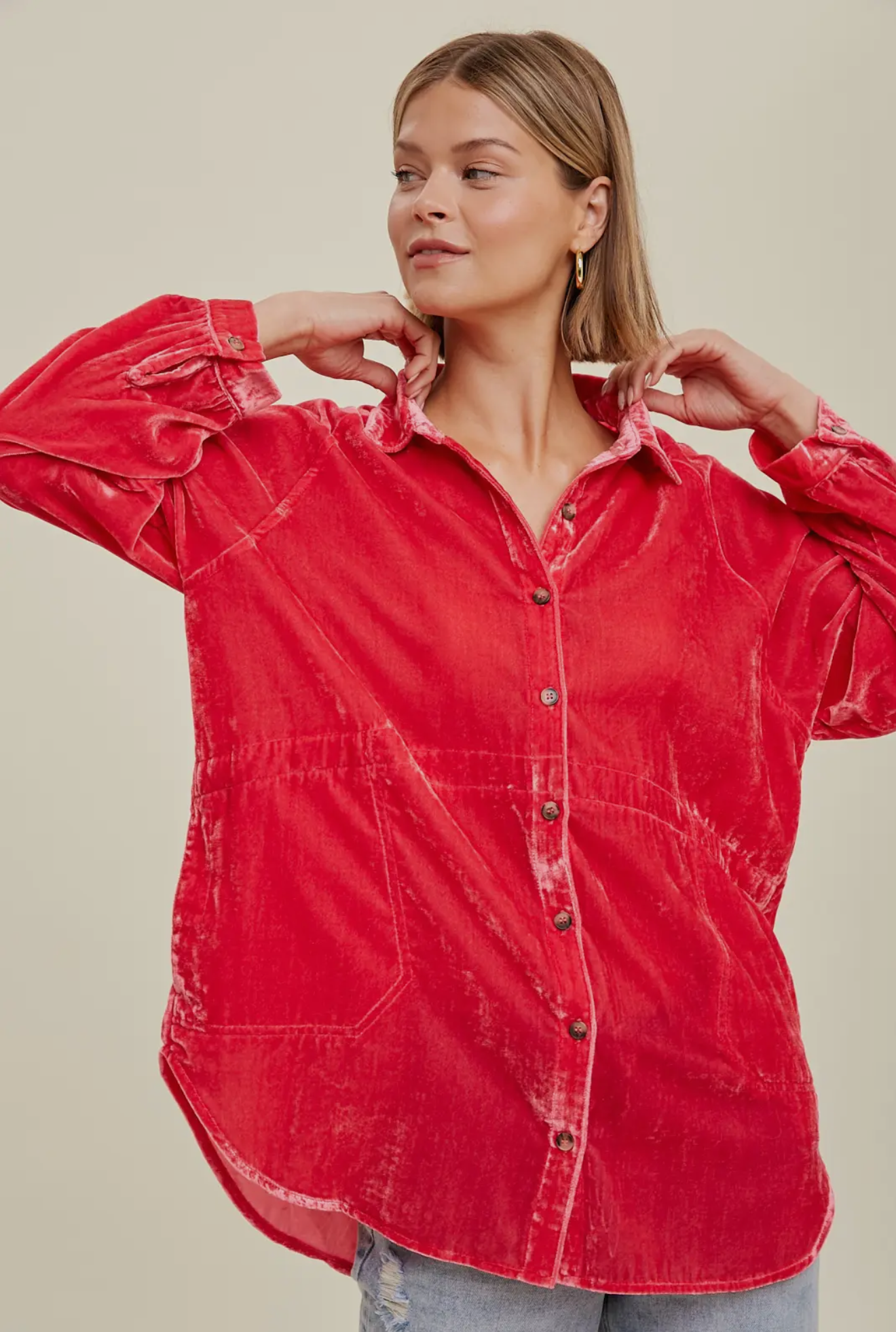 Candy Crushed Velvet Top