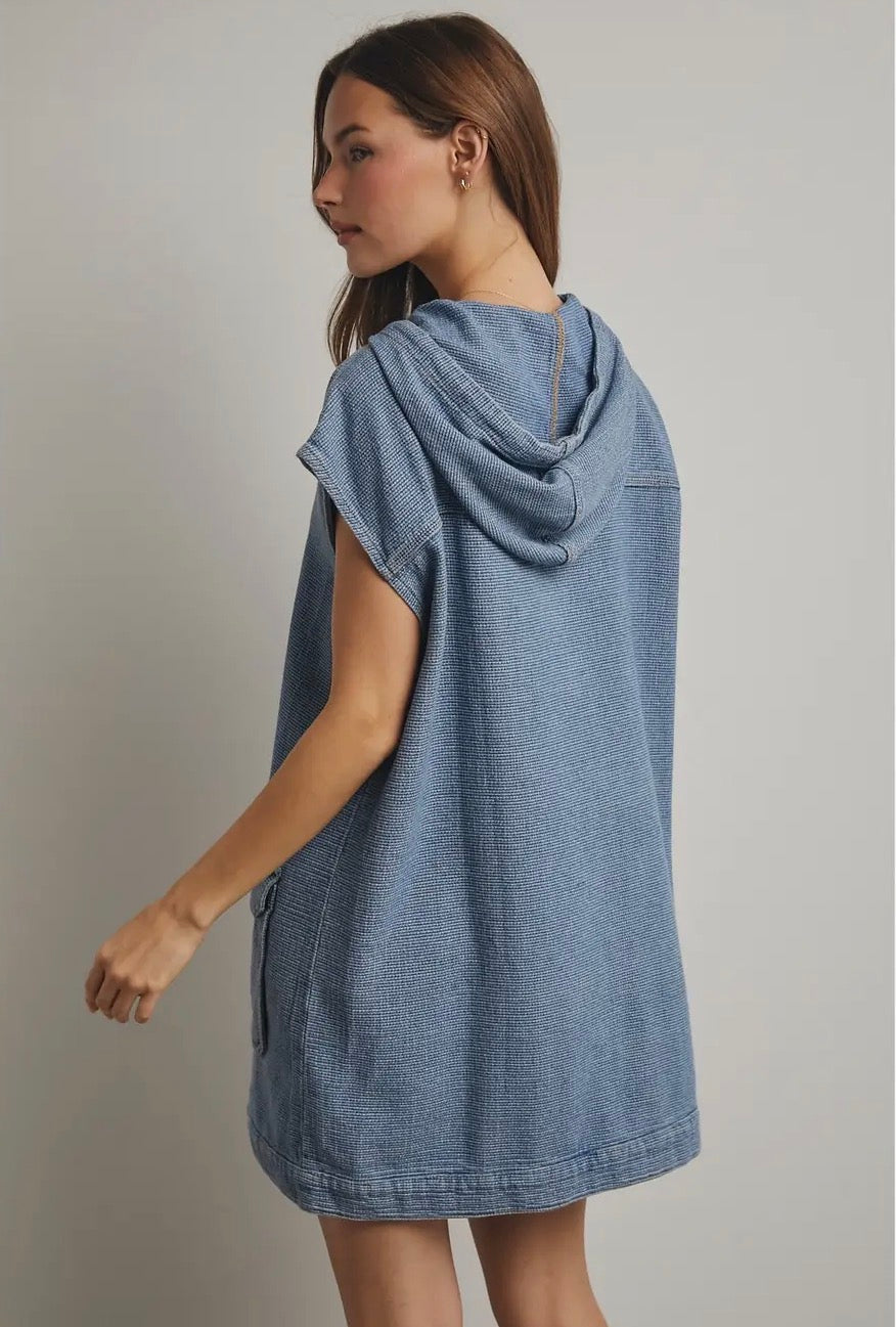 Denim Hoodie Dress