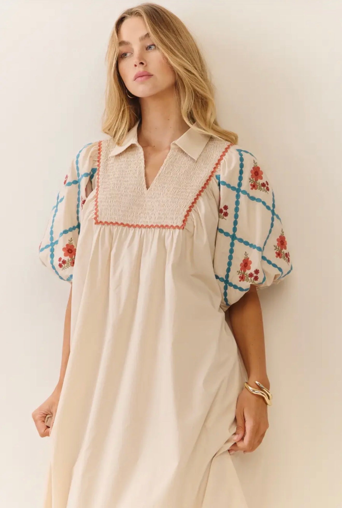 Poplin Midi Dress