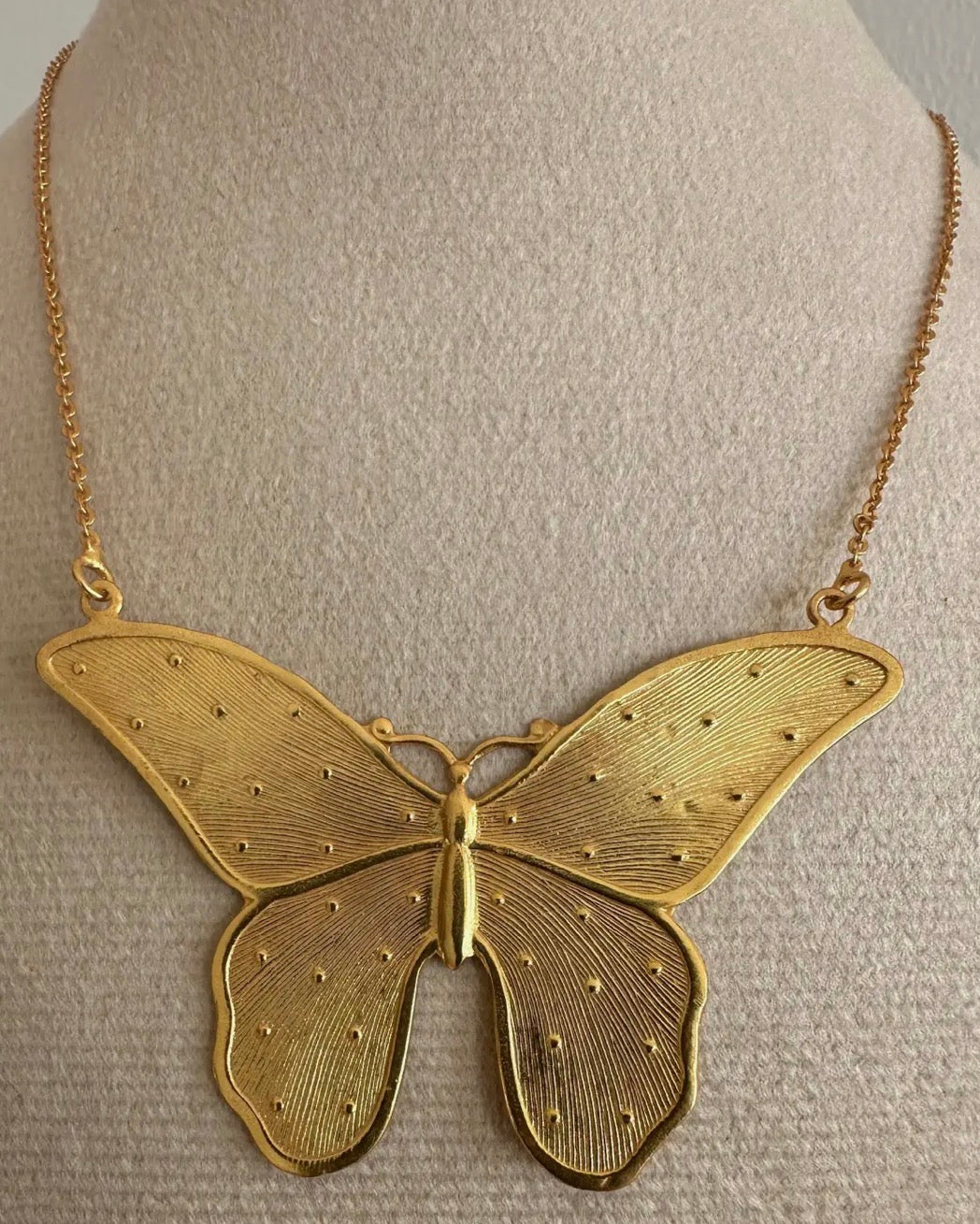 Large Butterfly Pendant Necklace