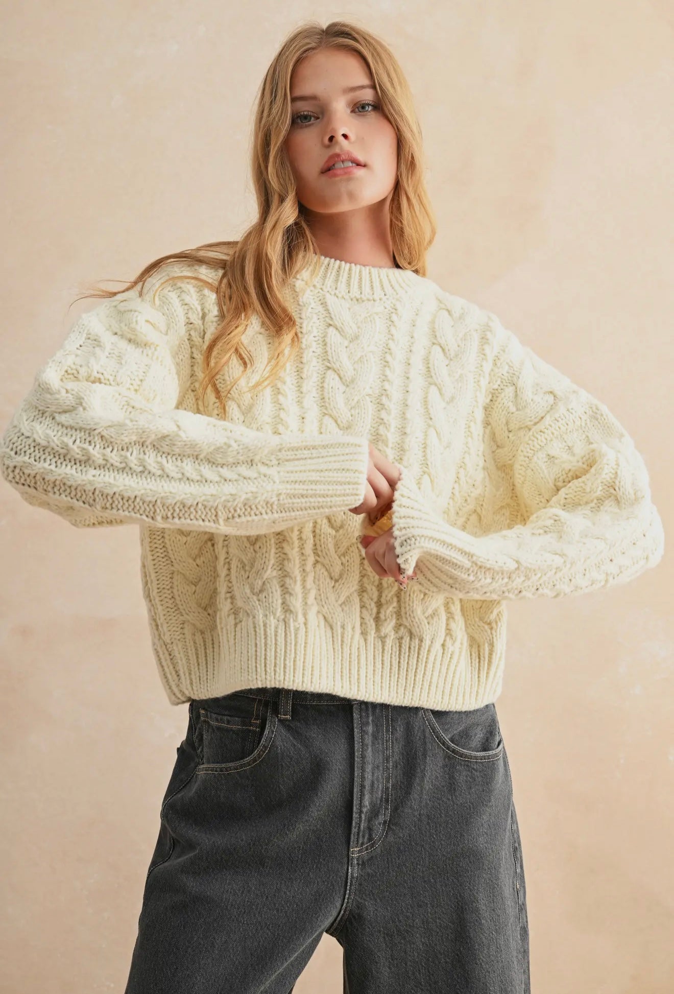 Lace-up Sweater