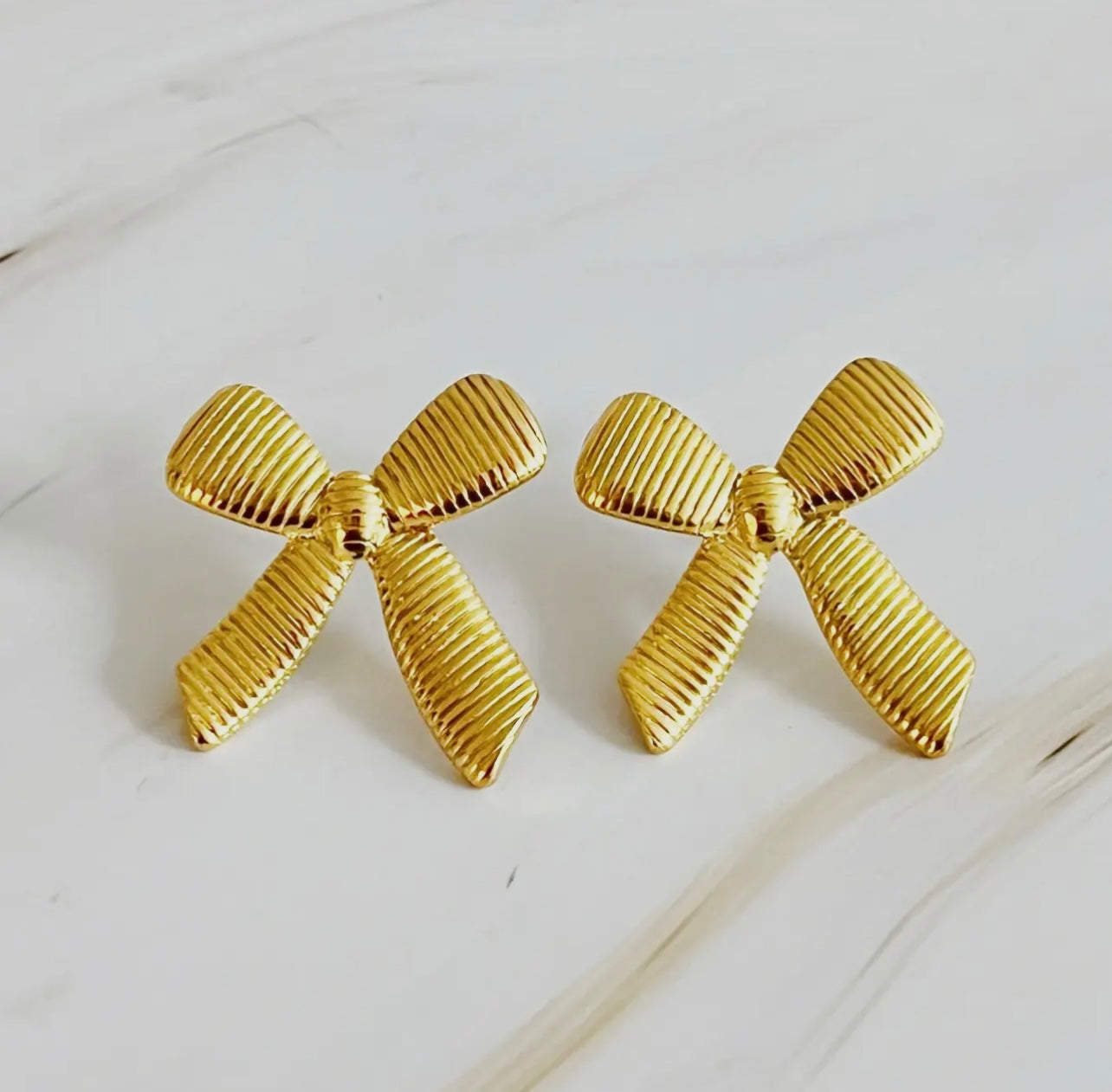 Large Bow Stud Earrings