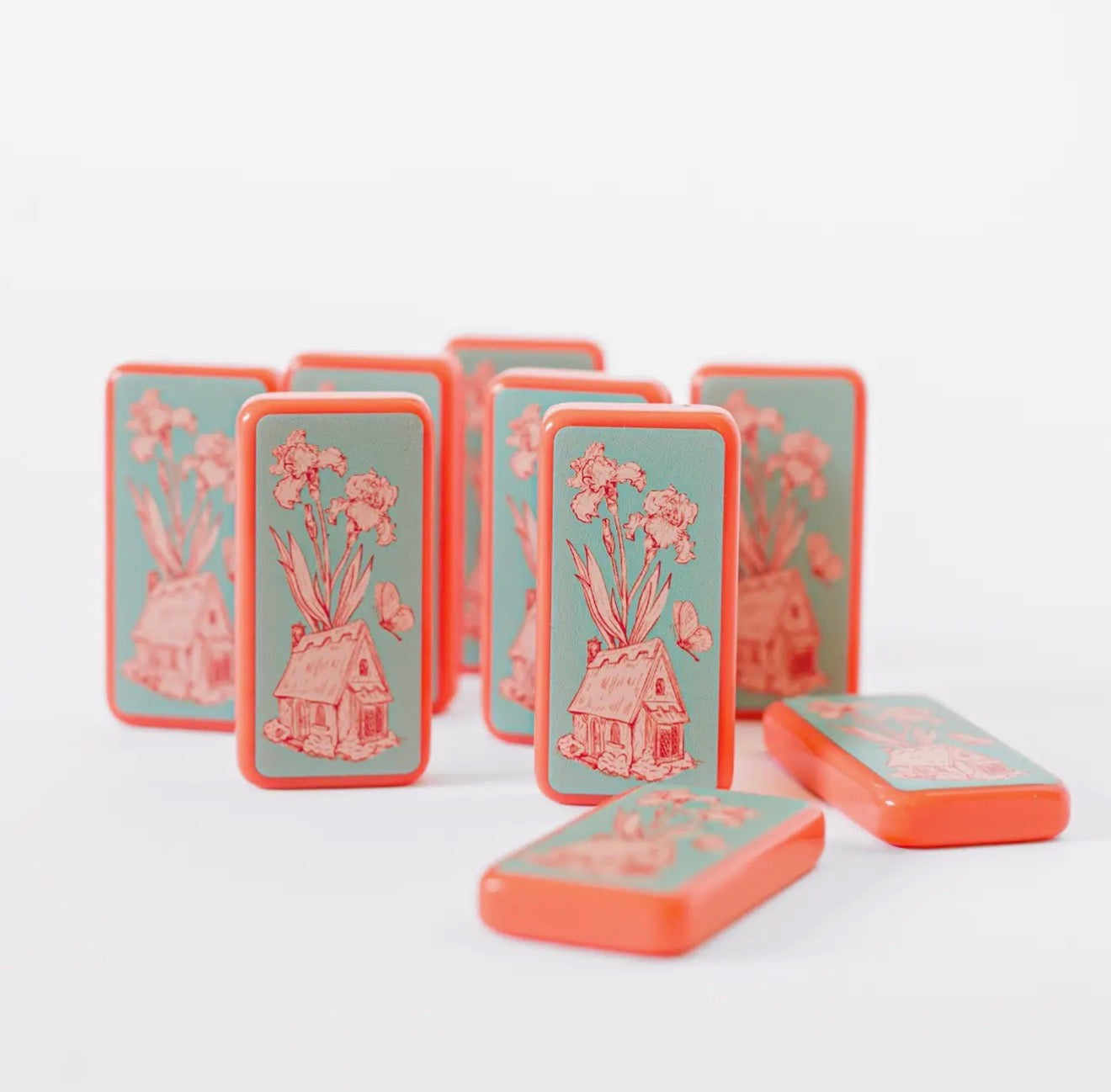 Fairy House Toile Domino Set