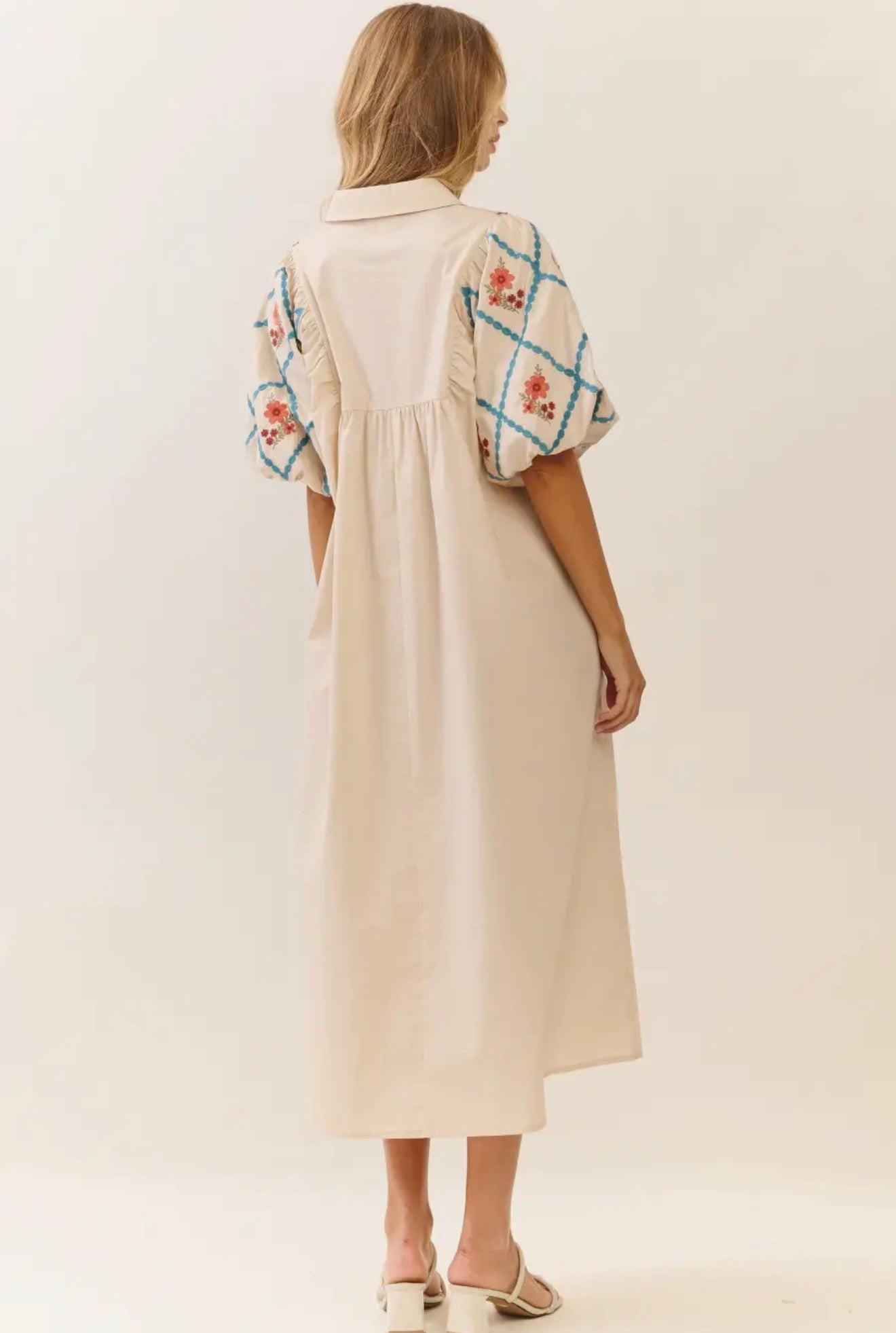 Poplin Midi Dress