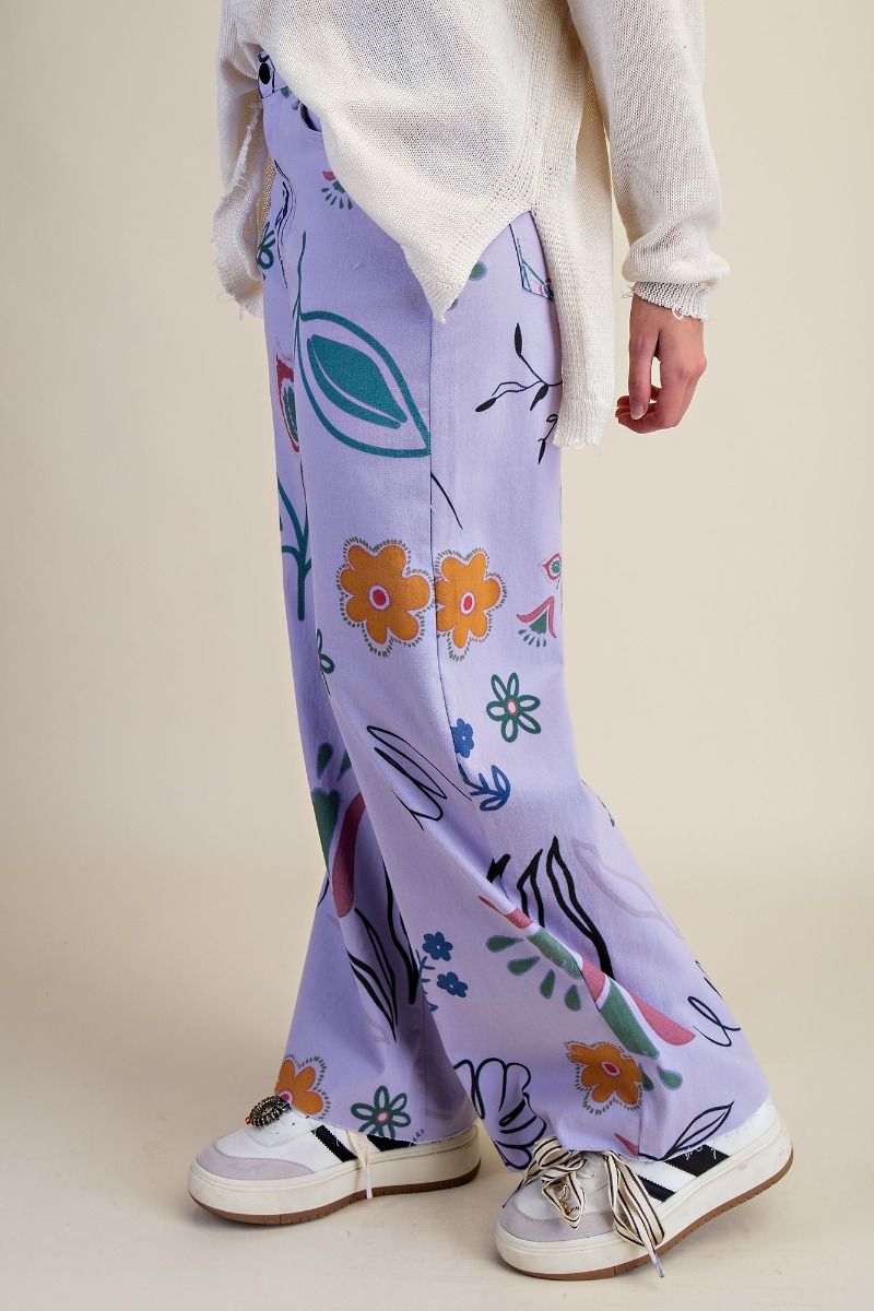 Floral Frenzy Denim- Lavender