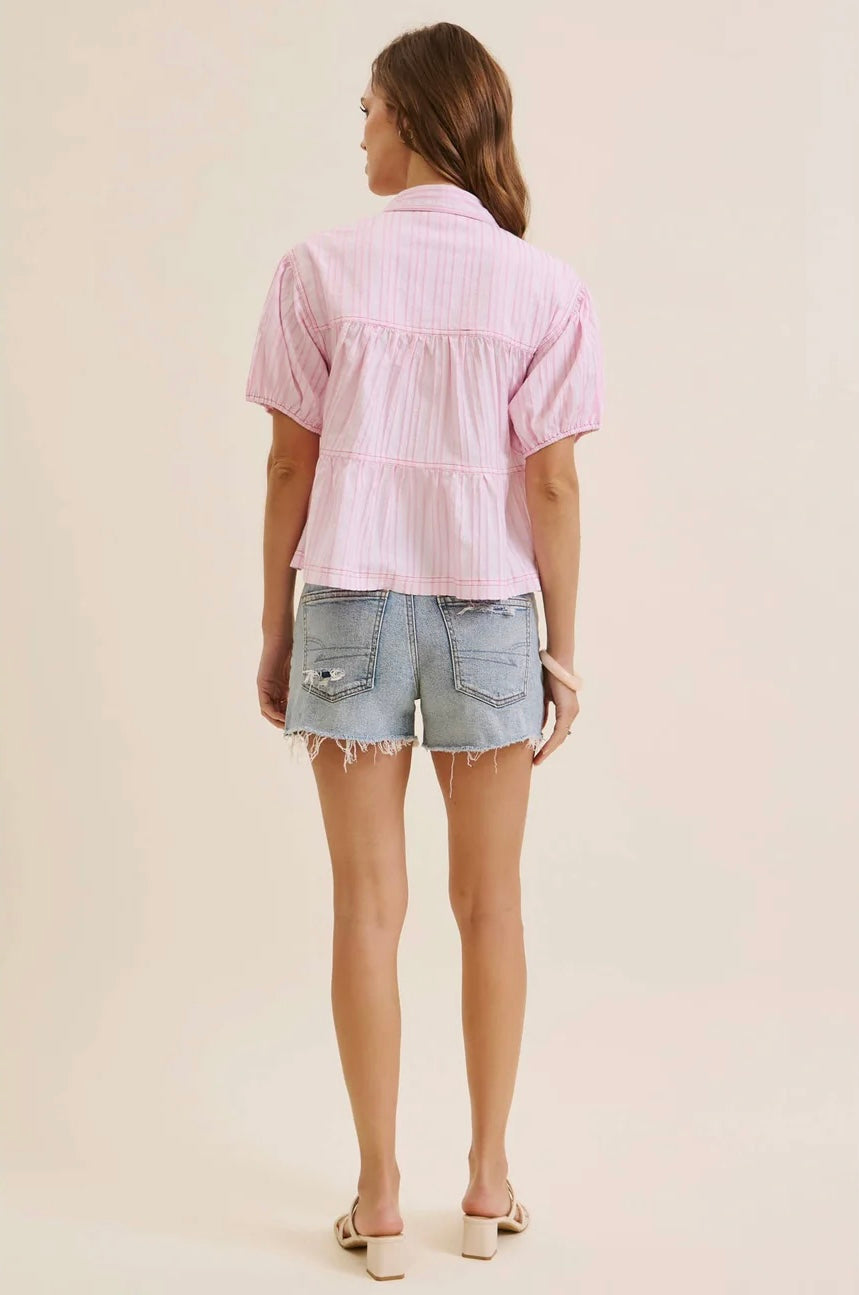 Pink Tiered Top