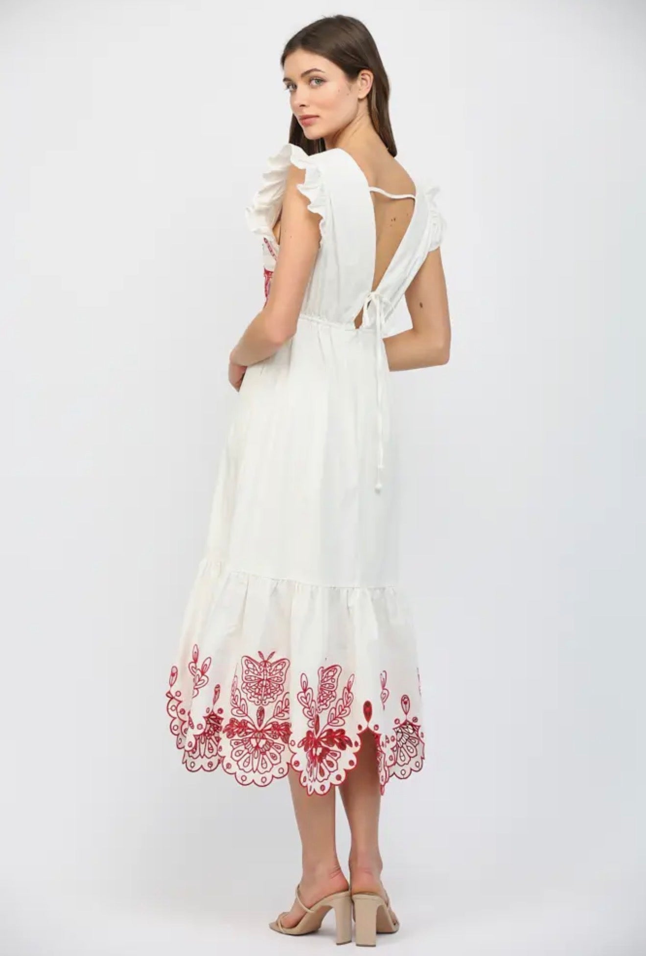 Embroidered Butterfly Dress