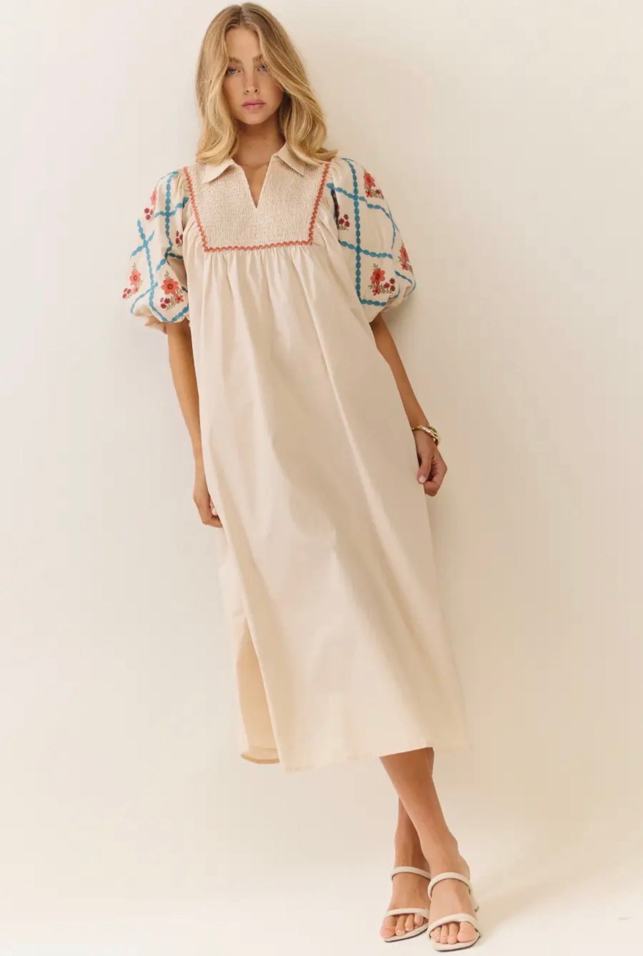 Poplin Midi Dress